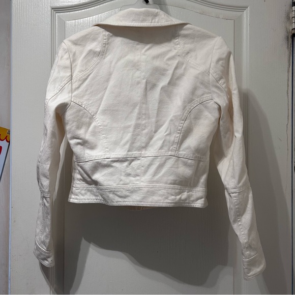 H&M white denim jacket size 6 - Picture 3 of 7